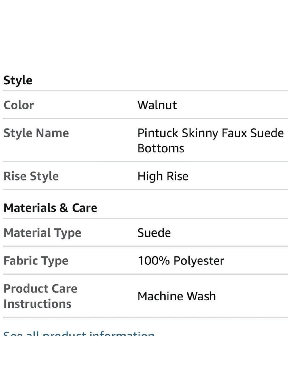 Andrew Marc Pintuck Skinny Faux Suede Pants in Walnut - Picture 8 of 9